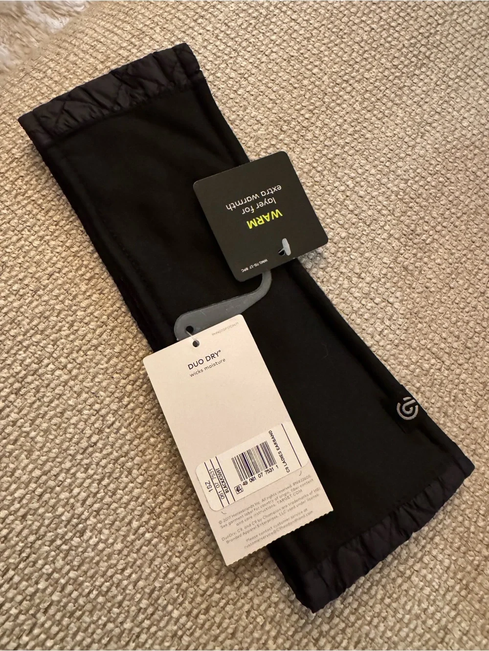 Champion Black Duo Dry Earband NWT